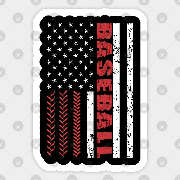 Baseball American Flag - US Sports Sticker by Pannolinno